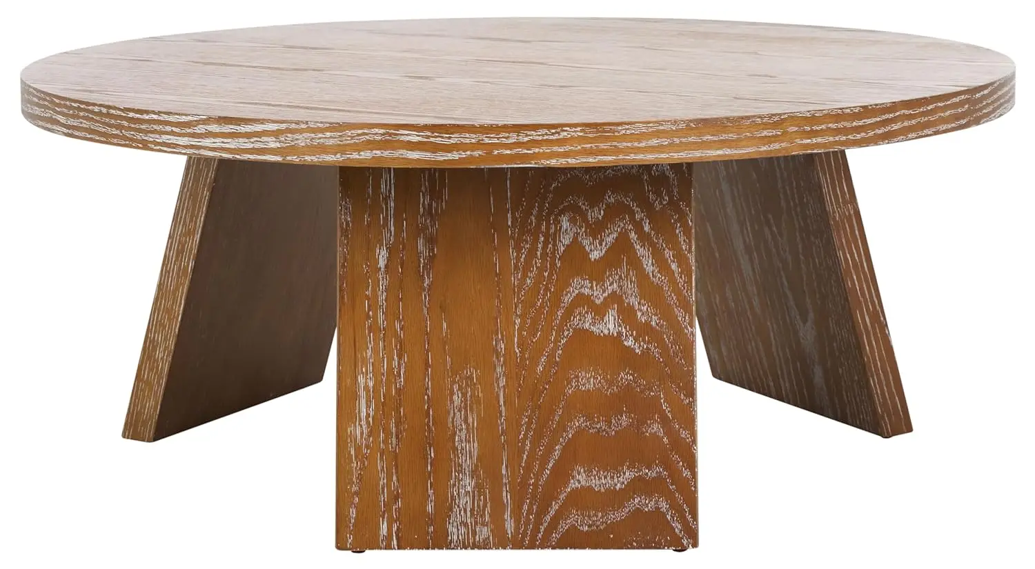 

Couture Collection Julianna Mid-Century Modern Rustic Oak Round Coffee Table, Customized