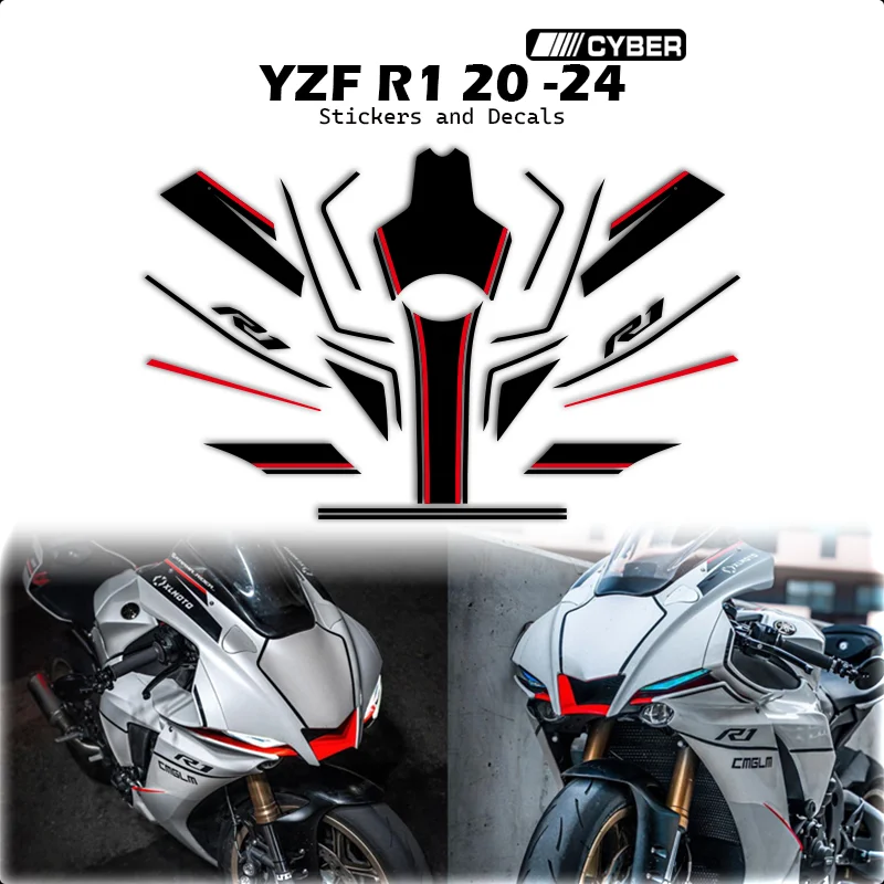 

Fairing Shell Line Decal Sticker Kit For Yamaha YZF-R1 YZF-R1M 2020-2024 XLMOTO