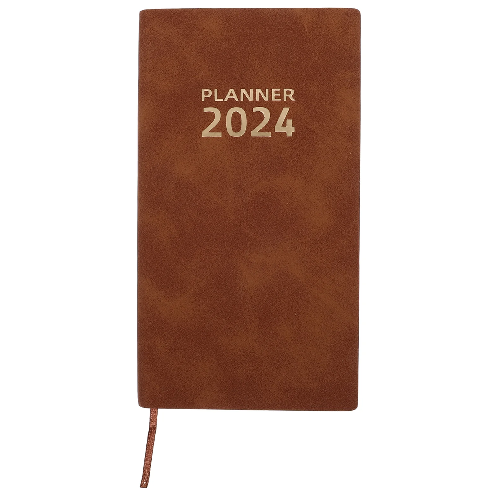 Notebooks 2024 Agenda with Dividers Yearly Planner Portable Office Notepad Daily Schedule Brown Nurse