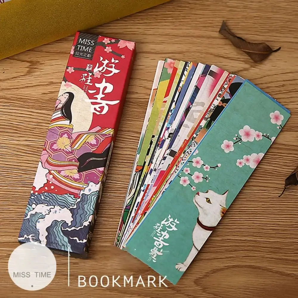 30 Sheets/pack Creative Paper Bookmark Pages Books Vintage Japanese Style Book Marks School Student Gift Paper Bookmark Books