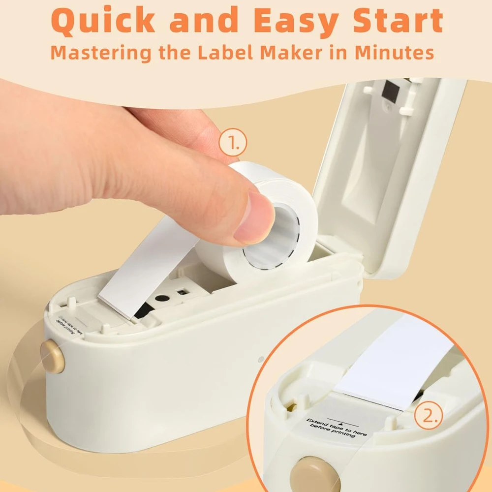 MAKEID L1 Pocket Printer Thermal Label Printer Machine Bluetooth Connection Inkless Printing DIY Sticker for Home Office