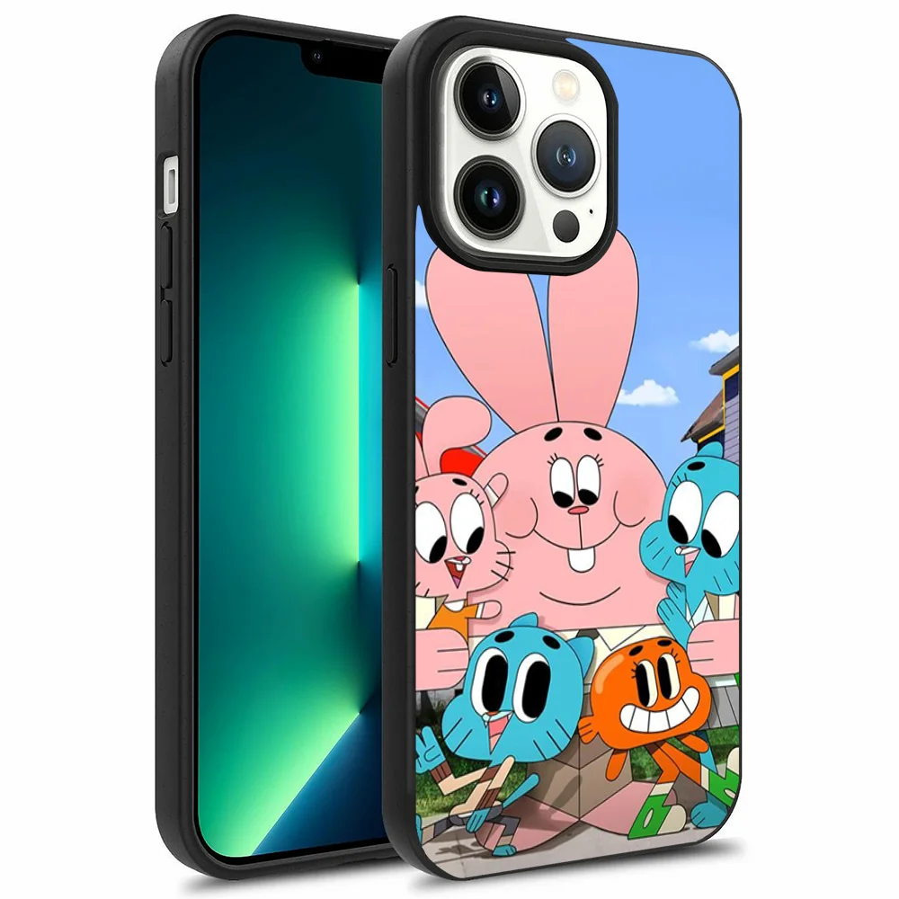 Phone Case For iPhone 15,14,13,12,11,Plus,Pro,Max Mini Magsafe Cartoon A-Amazing W-World G-Gumball Magnetic Wireless Charging