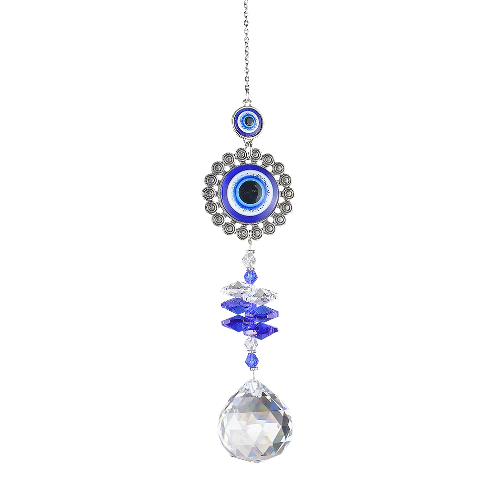 Metal Crystal Light Collection Pendant Car Accessories Hanging Crystal Pendant Window Decor Wind Chime Crystal Light for Balcony