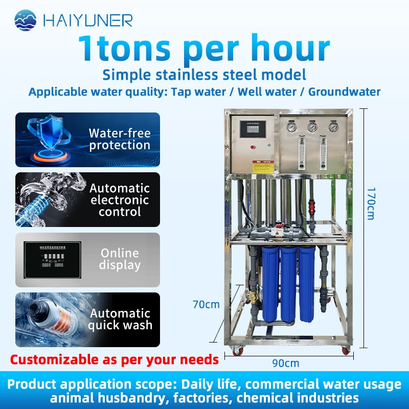 3 Stage Water Filter Cartridge Filtration Equipment With 1000lph For Deep Well Water Filter