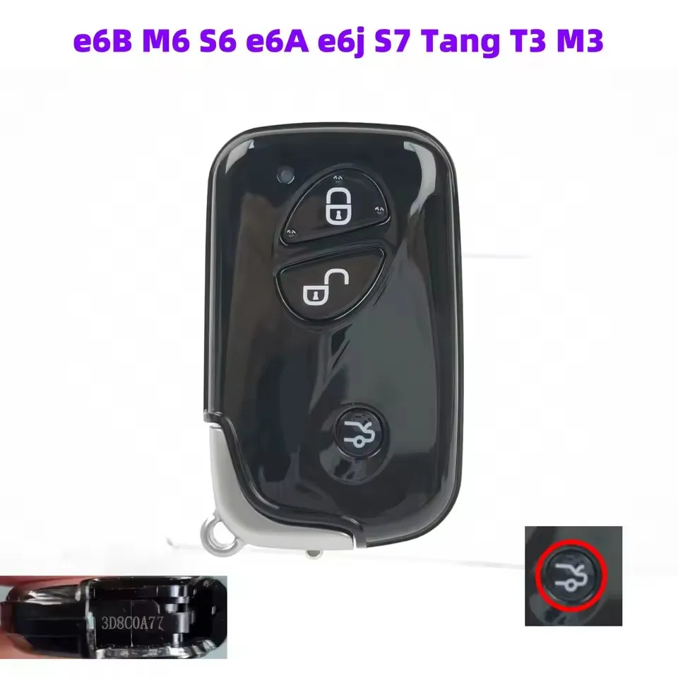 

KEYECU OEM Smart Remote Key FOB 3Buttons 315MHZ ASK ID46 PCF7952A for BYD E6B F3 F0 L3 G3 S6 E6 M6 Tang