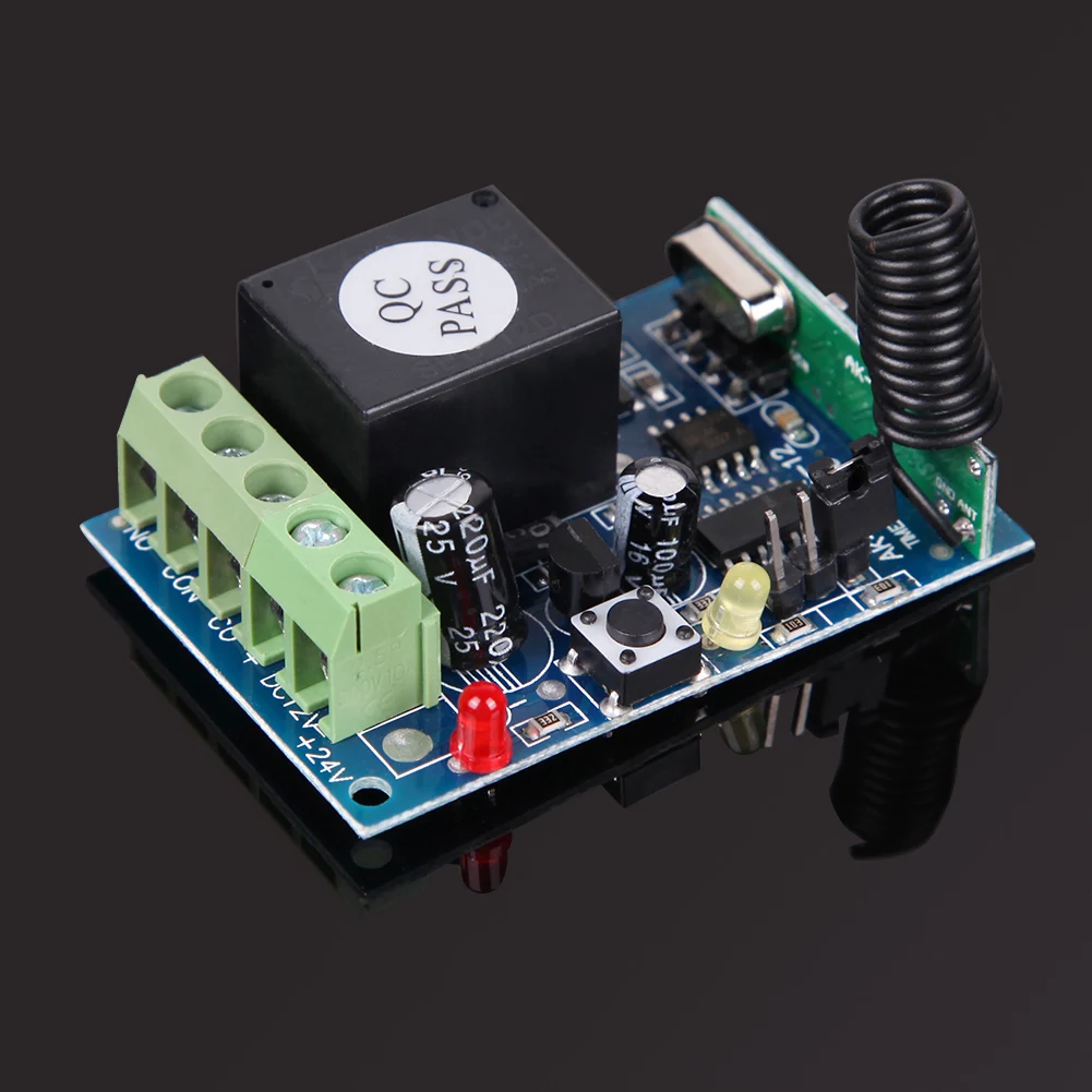 

433MHz DC12V 1 CH Learning Code Wireless Remote Control Relay Module Relay Board Relay Receiver Module