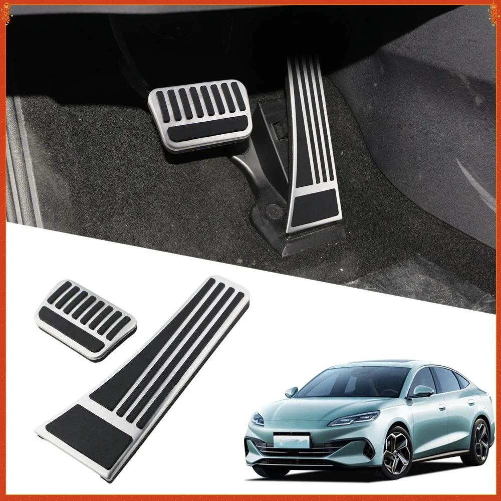 Car Pedals for BYD Seal U Sealion 6 2024 DENZA D9 Accelerator Pedal Cover Brake Foot Rest Pad No Drill Anti Skid Auto Guards