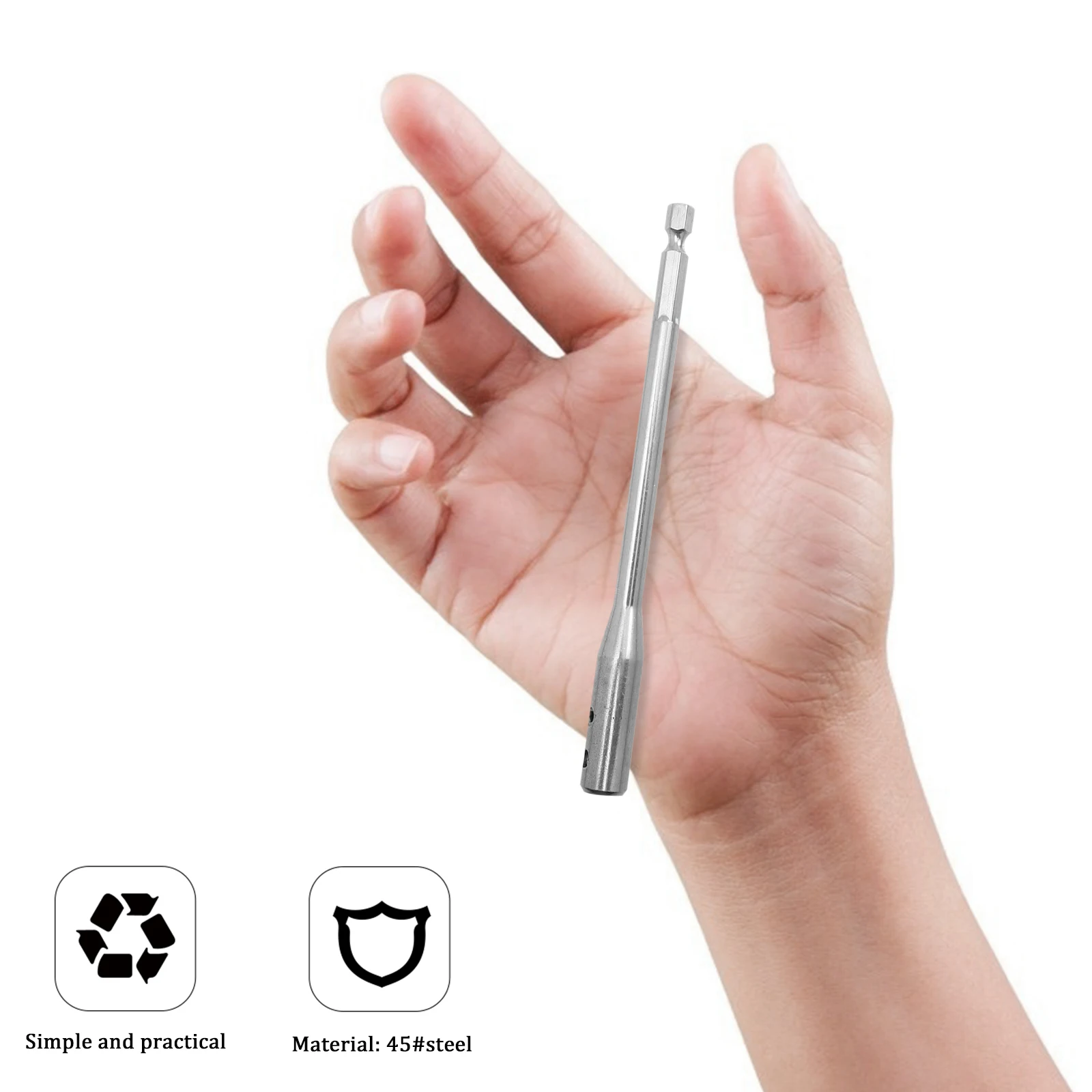 

1 set Drill Bit Extension Set Premium Bit Expander Rod Hard-To-Reach Screw Fastener Rust-Resistant Steel Father'S Day Gift Tools