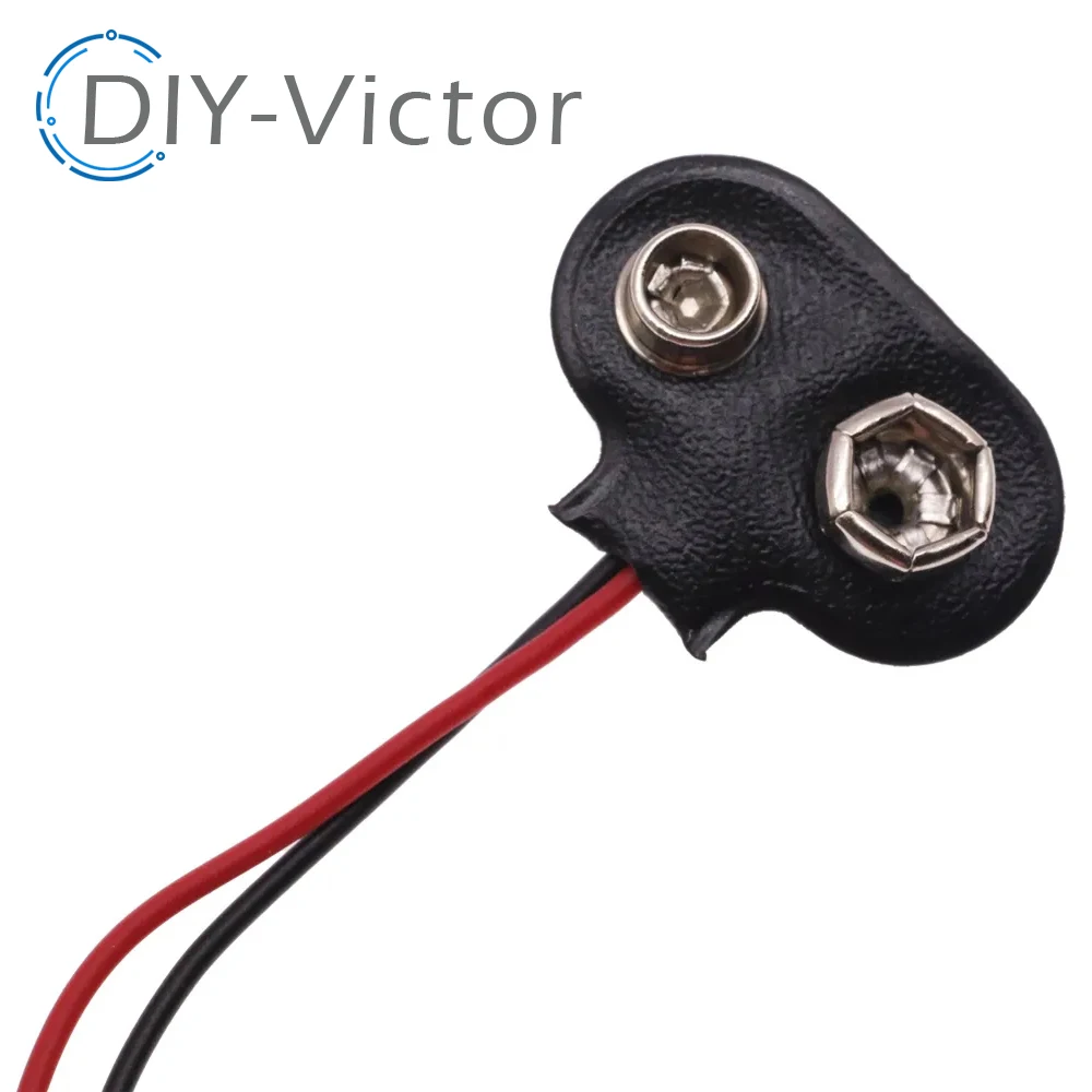 10PCS Experimental 9V Battery Snap Power Cable to DC 9V Clip Male Line Battery Adapter For Arduino Uno R3 DIY Jack Connector