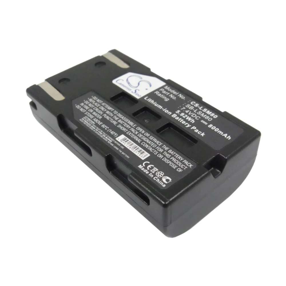 

Li-ion Camera Battery for Samsung, 7.4V, 800mAh, Compatible Models: SC-D173(U), SC-D26, VP-D361, VP-D361i