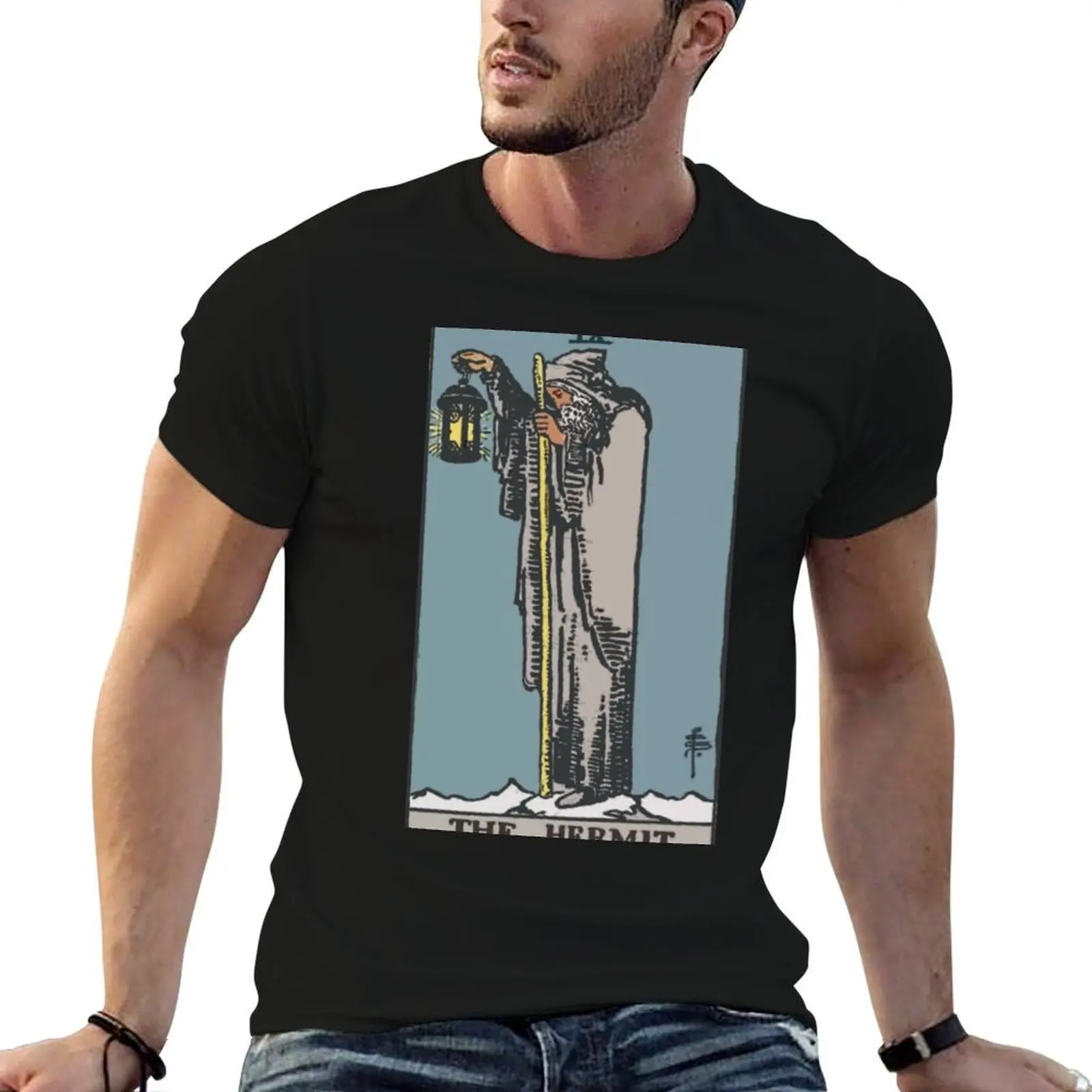 The Hermit Tarot Card Rider Waite Classic T-Shirt essential t shirt Funny t-shirt men clothes
