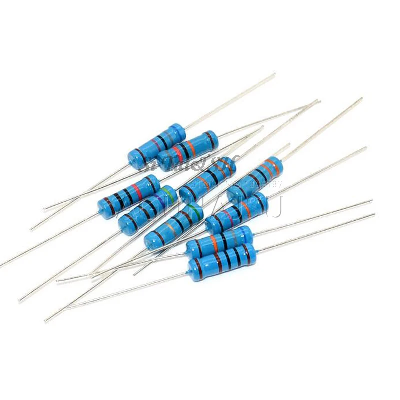 

200pcs 2W Metal Film Resistor 1% 1R ~ 1M 2.2R 4.7R 10R 22R 47R 100R 220R 470R 1K 10K 100K 2.2 4.7 10 22 47 100 220 470 Ohm