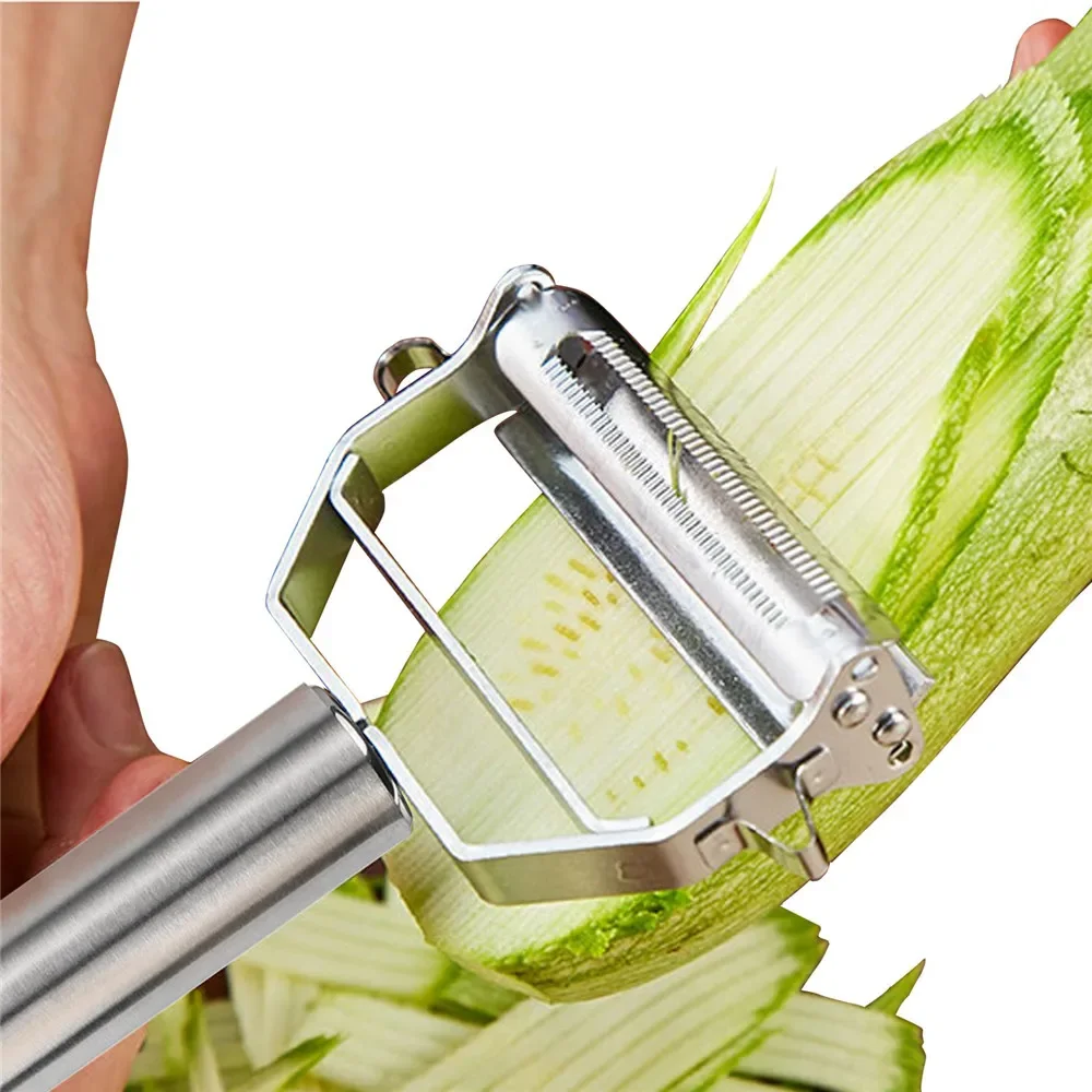 Stainless Steel Multifunction Peeler, Fruit & Vegetable Grater, Julienne Slicer for Potato, Carrot, Cucumber, Kitchen Tool