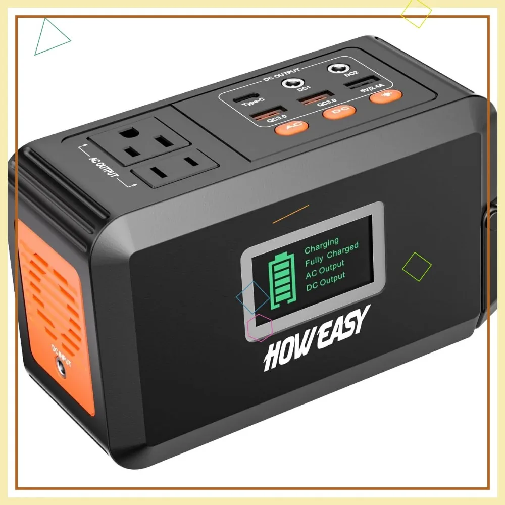 

Portable Power Station 120W Solar Generator 88Wh Battery with AC/DC/USB/LED Light for Outdoor Camping Emergency