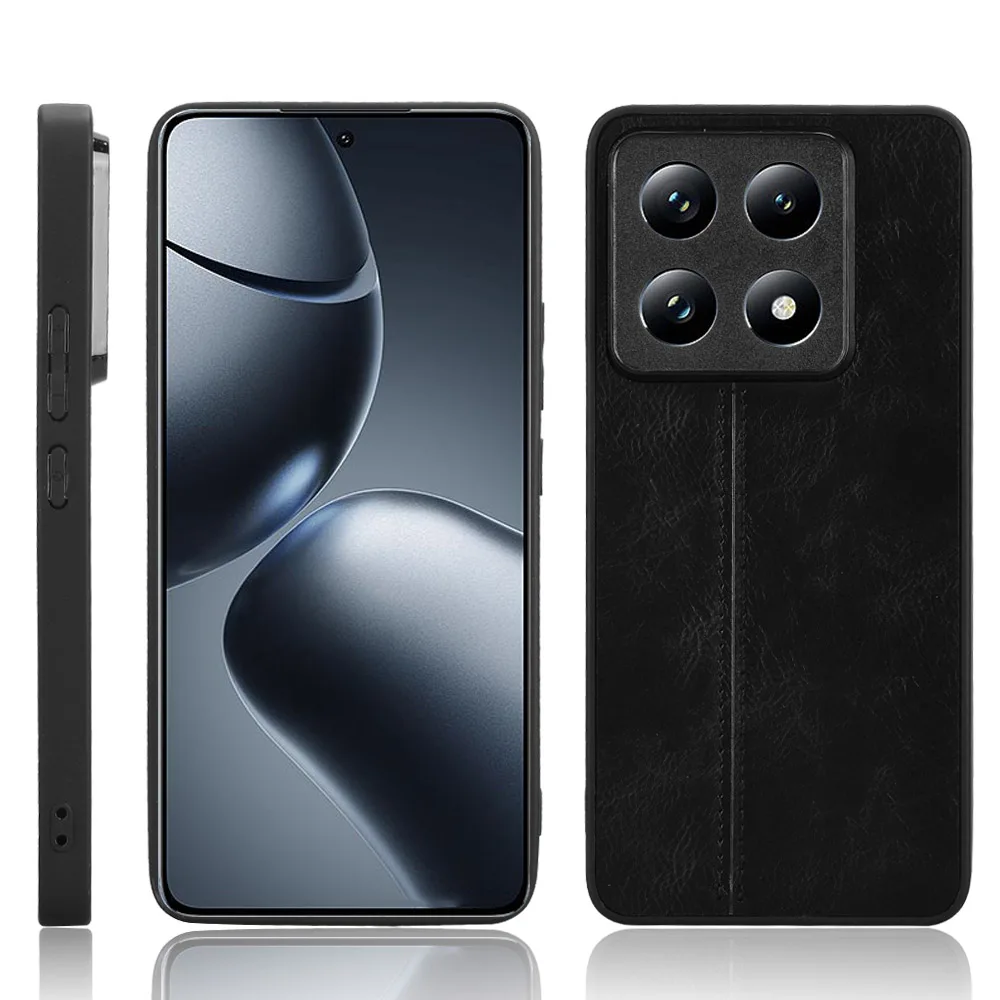 Premium PU Leather Case Hard Plastic Shockproof Cover for Xiaomi 14T Pro 14TPro image 2