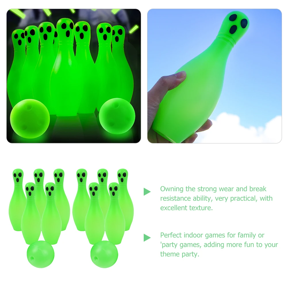 

1 Set Luminous Bowling Balls 20CM Ghost Design Toy Indoor Outdoor Family Party Games Sports Plaything Halloween