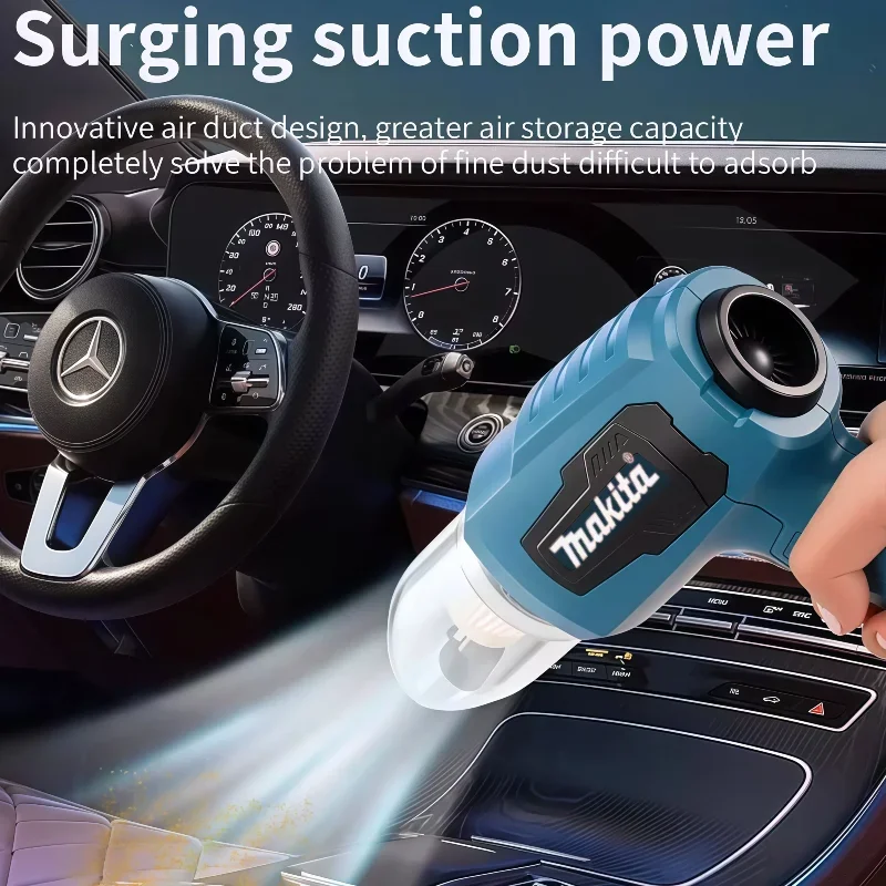 Makita  Mini Car Vacuum Cleaner Multifunction Handheld Rechargeable Power Tools  Dust Collect  For 18V Battery Cordless