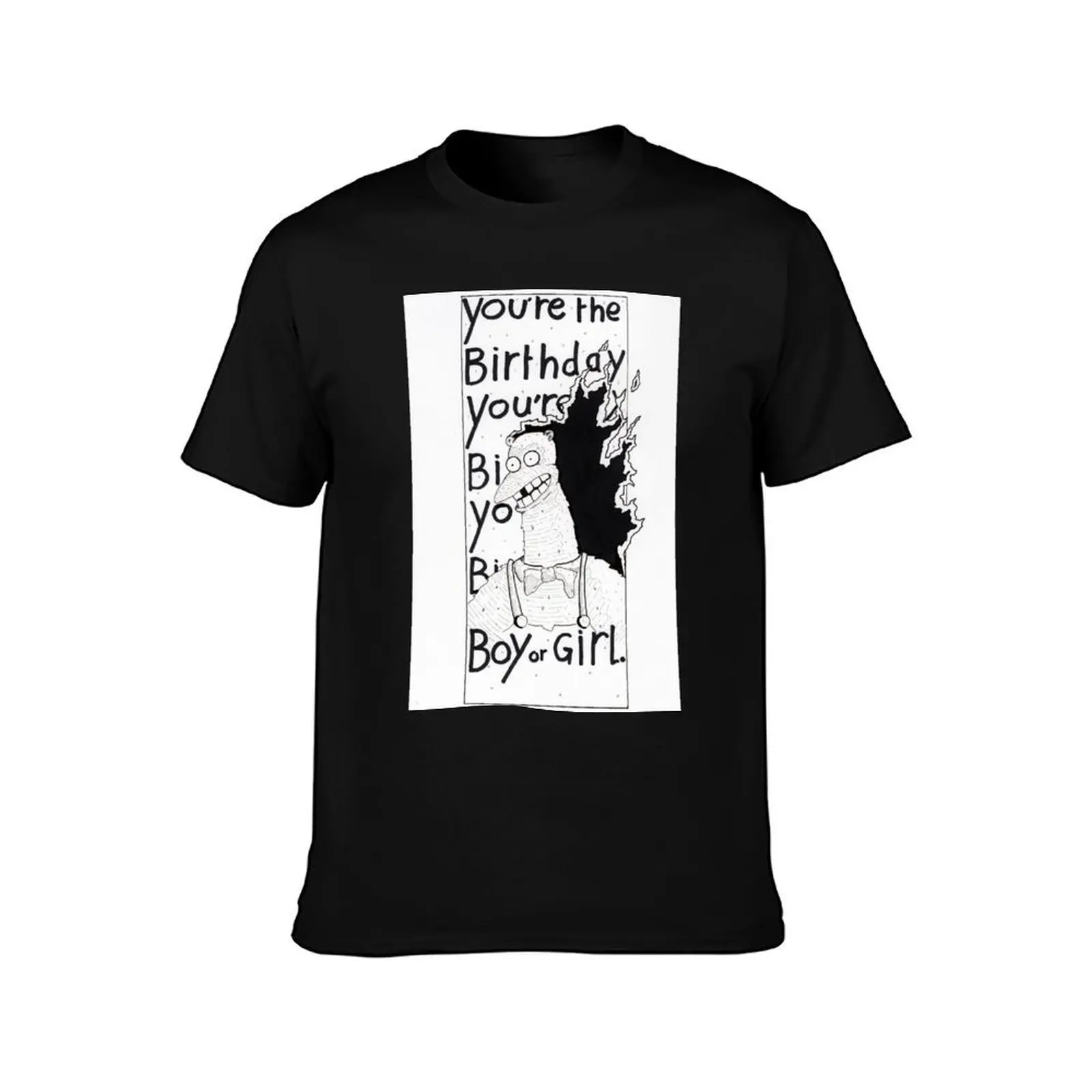 Wally weasel birthday boy or girl T-Shirt Big and Tall Crew Neck Tee T-Shirt