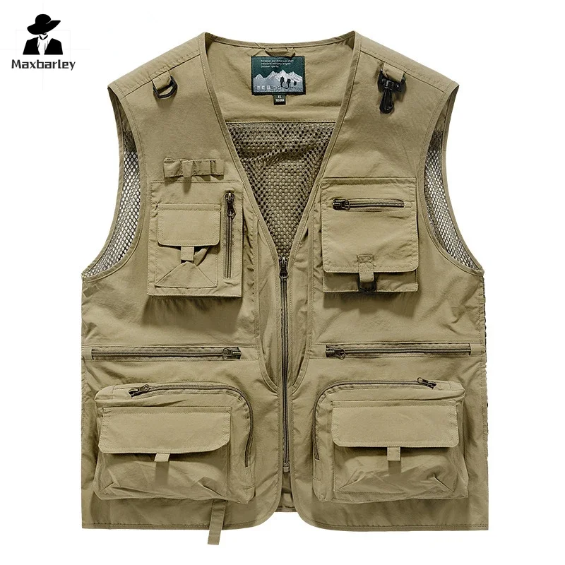 

Summer Leisure Vest Men's New Multi-pocket Breathable Outdoor Sports Coat High-quality Design Leisure Vest Men Working Clothes