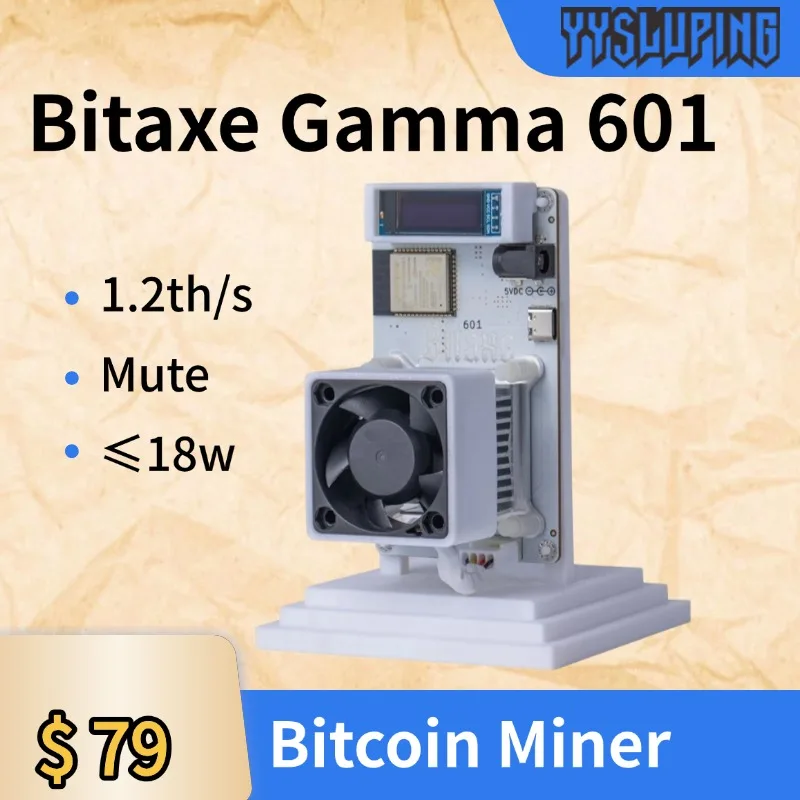

Bitaxe Gamma 601 NerdQaxe++Битcoin-майнер Воздушное охлаждение и водяное охлаждение опционально