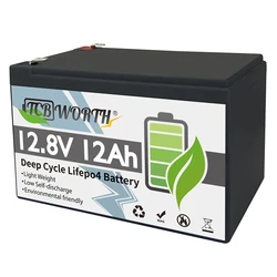 12V 12Ah 10Ah 6Ah LiFePo4 Battery Lithium Iron Phosphate Batteries Built-in BMS for Kid Scooters Boat Motorcycle