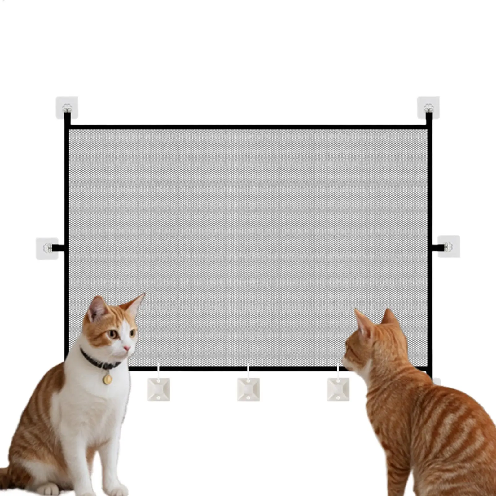 Gate for Cats Doorway Gates for Pets Safety Folding Mesh Animals Fence Childproofing for Kitten Bunny Toddler Kitchen Living