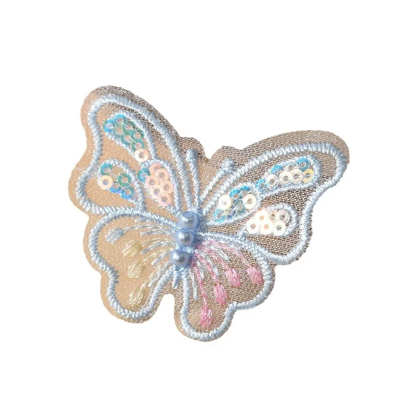 Appliques papillon à paillettes pour bébé, couture de chapeau de chaussette, vêtements de sauna bricolage, patchs d'accessoires, 5.8cm, 20 pièces