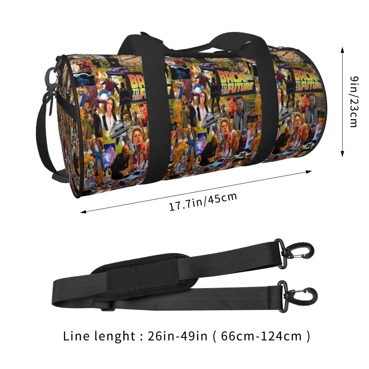 Back To The Future Large Duffle Gym Bag Multi-Functional Duffle Travel Bags Handbags Fitness bag