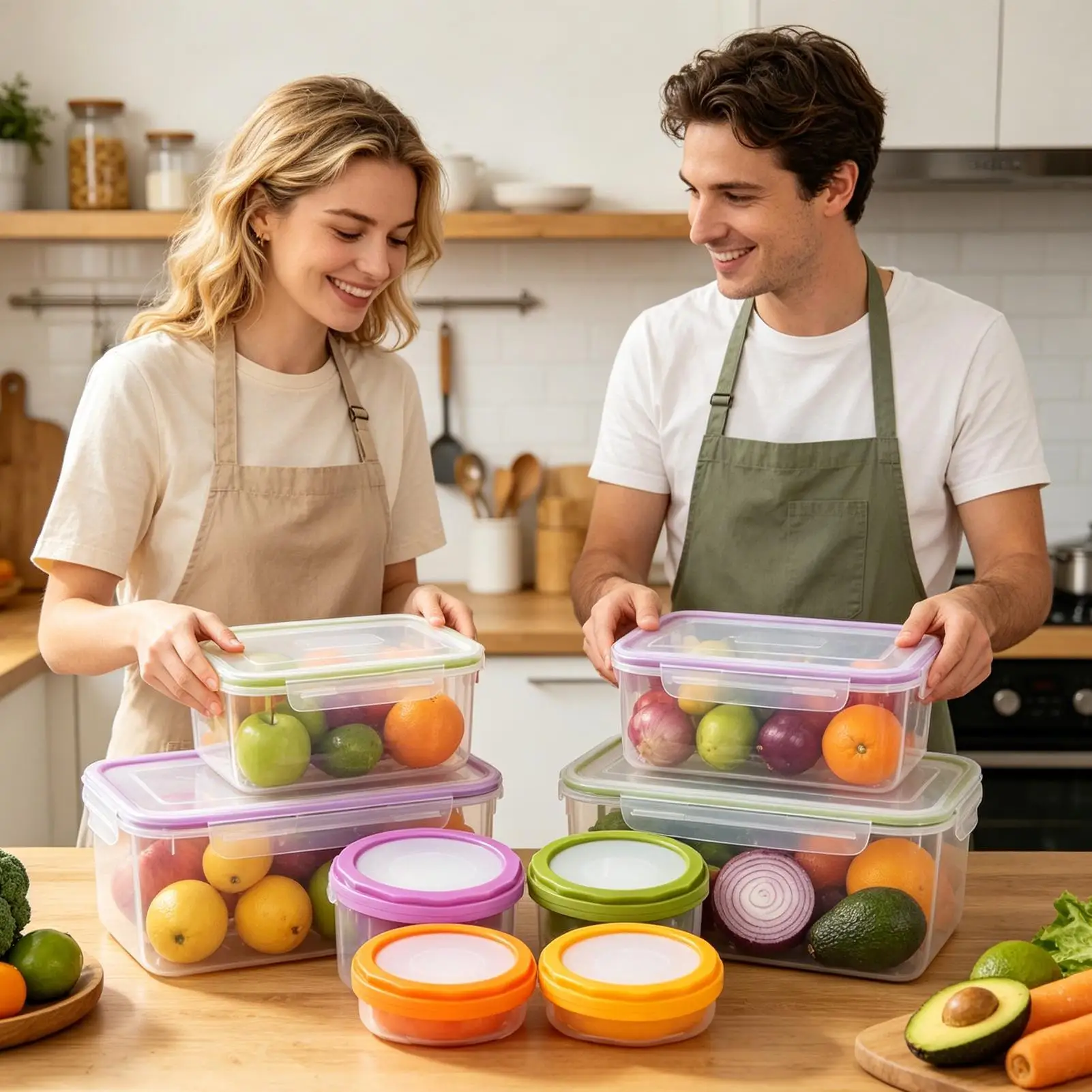 Avocado Saver 4-Piece Kitchen Onion Pods Fruit Storage Containers For Home Refrigerator Food Vegetables Tomato Potato Garlic view 2