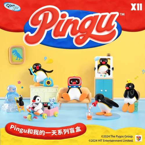 Pingu and My Day 시리즈 블라인드 박스, 수제 펭귄 인형, 탁상용 장식, 트렌디 놀이, 크리스마스 선물 