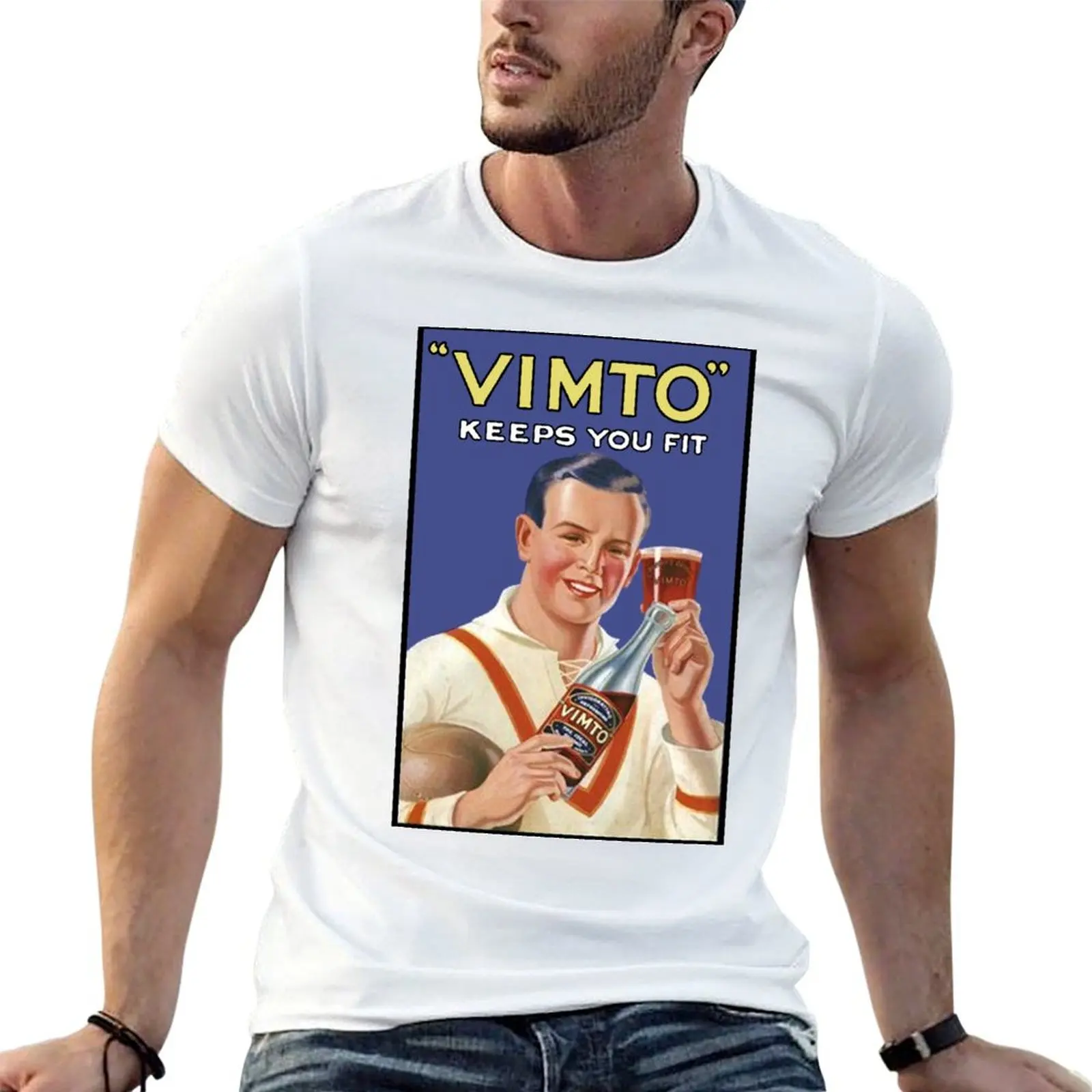 Vimto Squash Cordial English Vintage ad T-Shirt Casual Everyday Wear T-Shirt