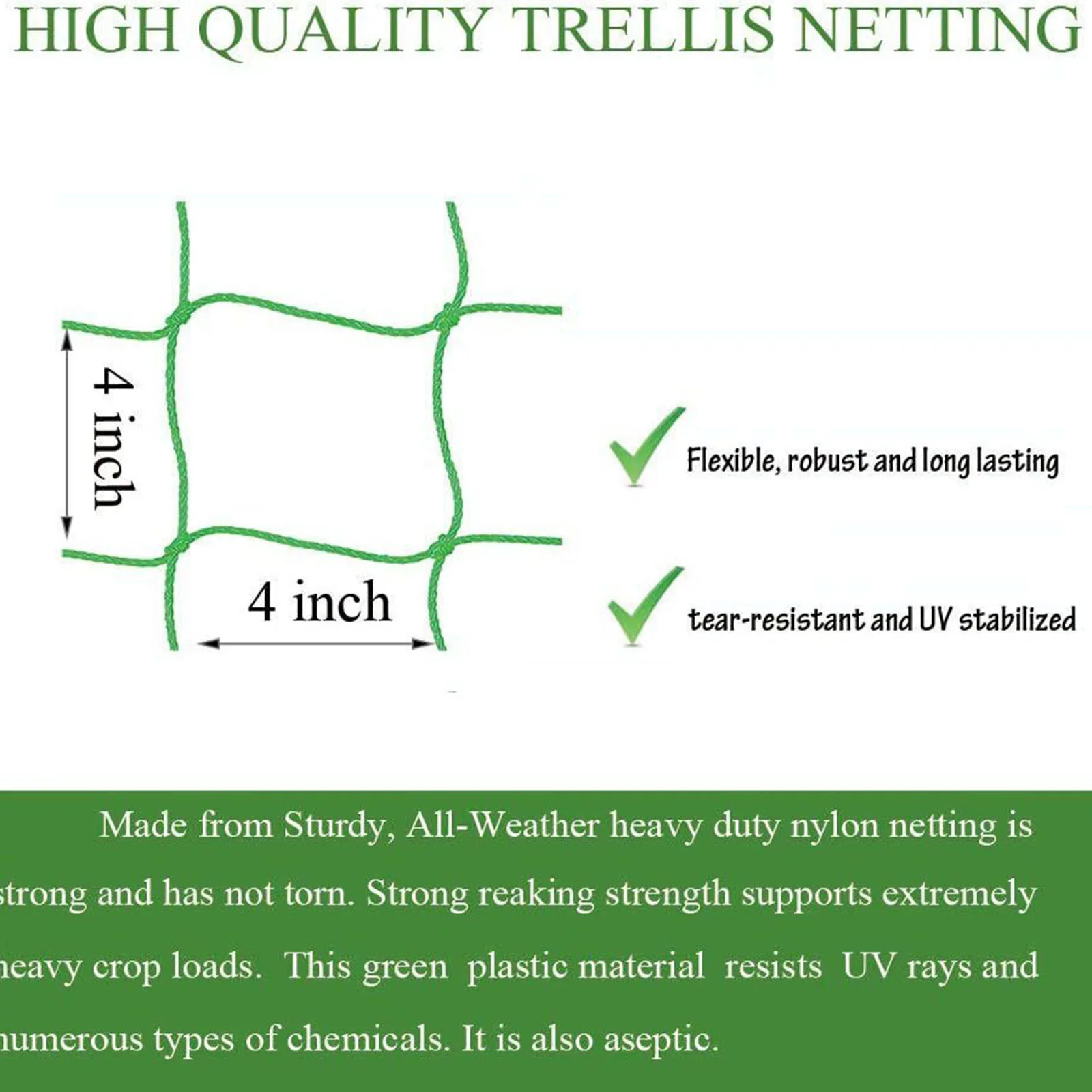 Multifunctional Climbing Rattan Net Green Gardening Lattice Net Heat-resistance Vine Climbing Rack Net for Cucumbers Watermelons