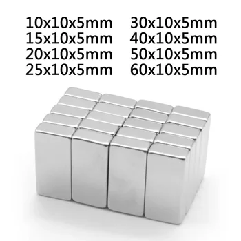 20x10x5 Magnet Rechteck Block Neodym Magnete quader 30*10*5 permanent starke seltene Erden NdFeB 10*10*5 40*10*5 50*10*5
