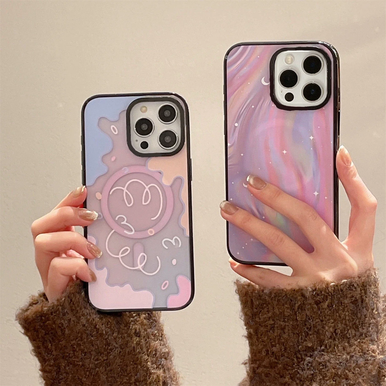 

Creative Cloud 2.0 Acrylic Upgrade Border MagSafe Phone Case Cover for IPhone 11 12 13 14 15 Pro Max Case for IPhone 15 Pro Max