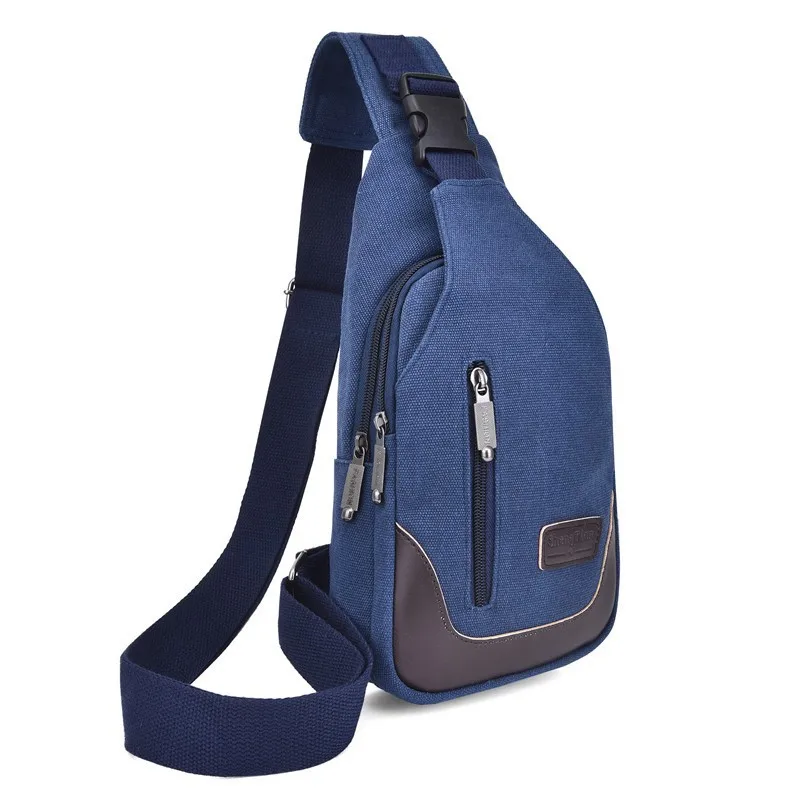 2025 New Men's Canvas Chest Bag Crossbody Sling Backpack Korean Style Casual Waist Pack Lightweight Travel Shoulder Bag254