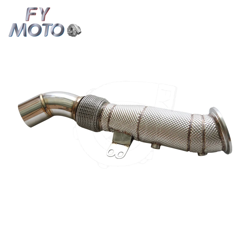 Exhaust Catalytic Downpipe For BMW B58 F30 340i F32 140I 240I 340I 440i 540I 640I 740I 3.0T 2019 With Heat Shield