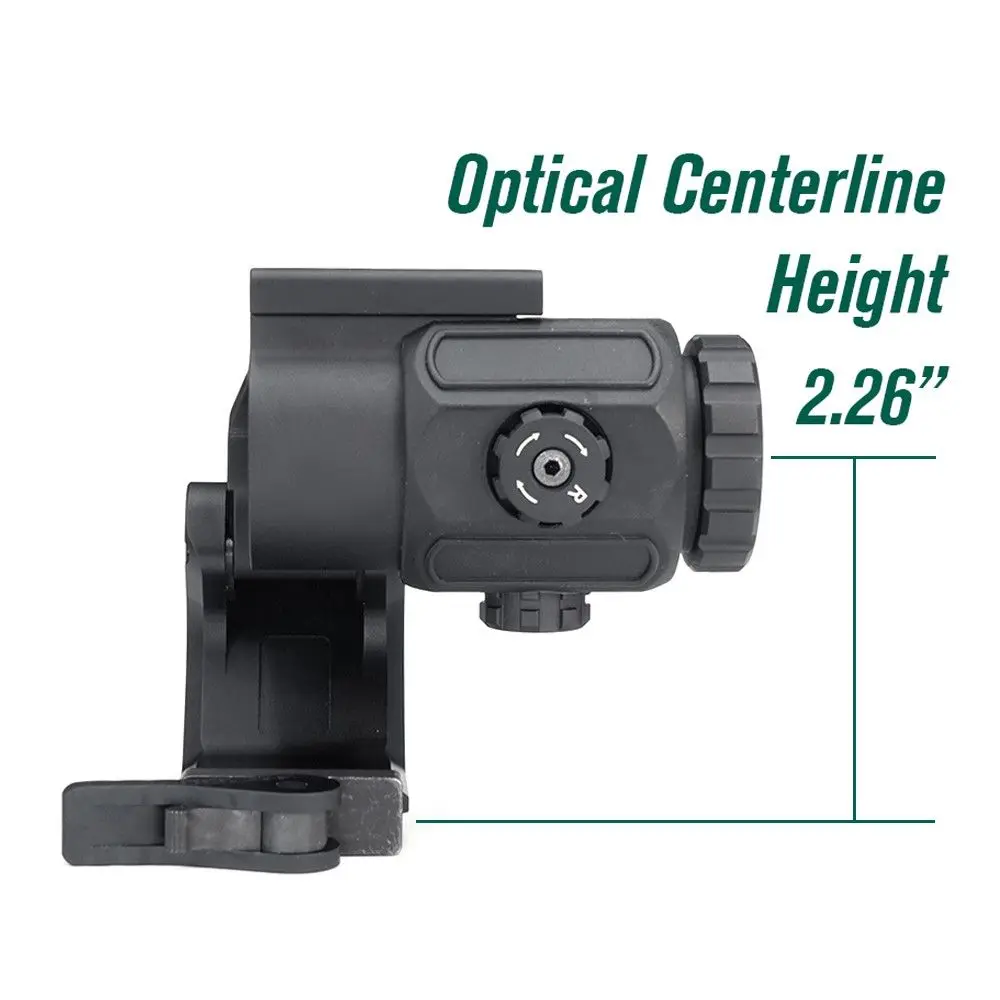 Spec Optics 2.26" Magnifier Mount Flip-To-Center OMNI Geni Hunting Scope Mount FTC Omni Magnifier Mount QD Lever CNC 6068 Aluminum