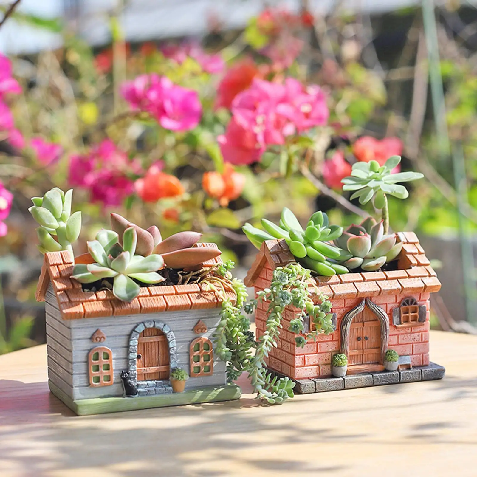 

Pot Decor Fairy Tale Garden House Props Chinese House Flowerpot