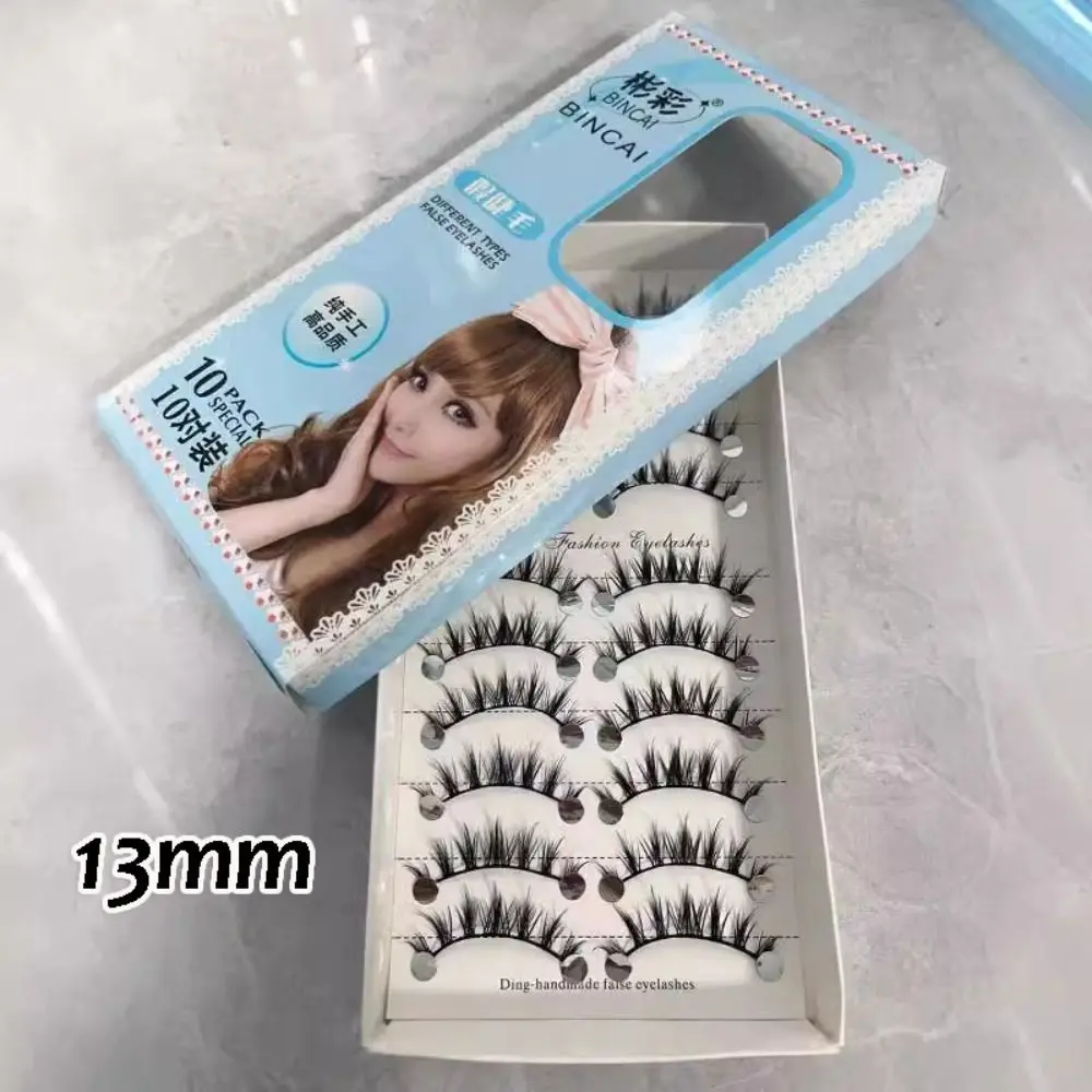 Nowe sztuczne rzęsy 3D z efektem norek, krzyżowane, gęste, miękkie rzęsy 13 mm, narzędzia do makijażu oczu, przedłużanie rzęs