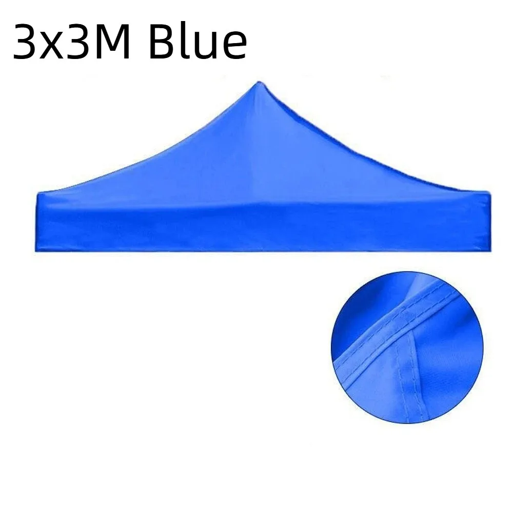 420D Oxford Cloth Gazebo Top Cover Waterproof Thick Reinforced Corner Tent Canopy Sun Blocking Foldable Sunshade Cover Sun Shade