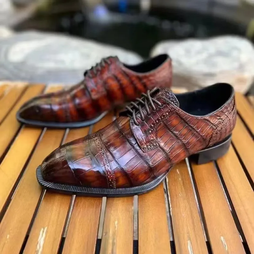 xiaopiiang new men dress shoes male crocodile shoes wedding office business shoes fahion