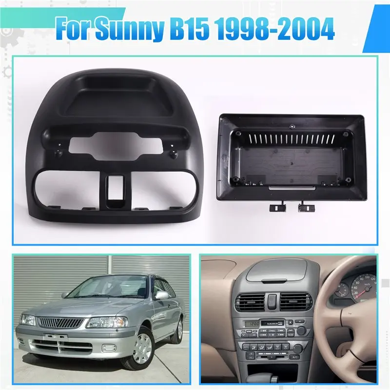 Dash Kit For Nissan Sunny B15 1998-2004 10.1 Inch Car Radio Android Frame Install Facia Bezel Cover Accessories