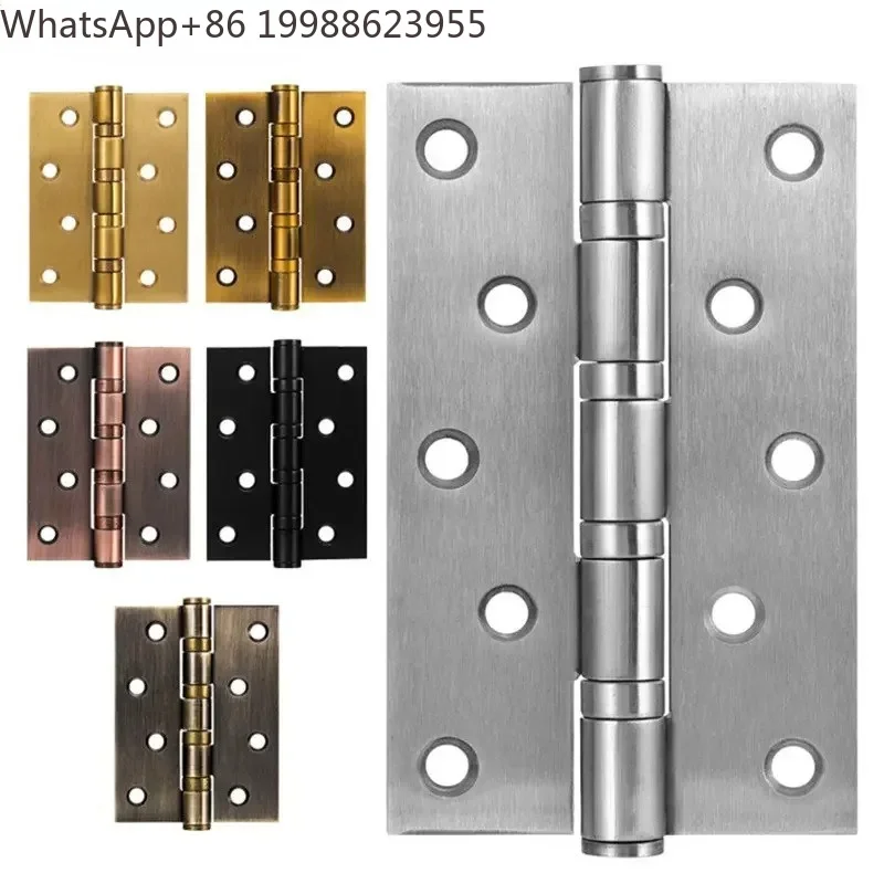 4/5 Inches Stainless Steel Silent Bearing Hinge High Quality Thickened Furniture Hinge Kitchen Cabinet Door Hinges Home Hardware