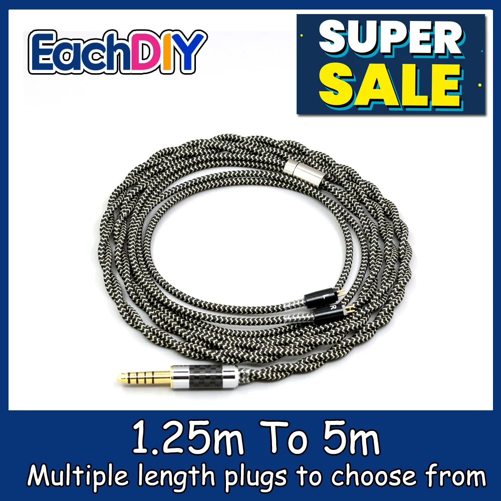 2 Core 2.8mm Litz OFC Earphone Braided Sleeve Cable For MoonDrop METEOR HARMON RAYS ILLUSTRIOUS Simgot Ea1000 EW200 LN008982