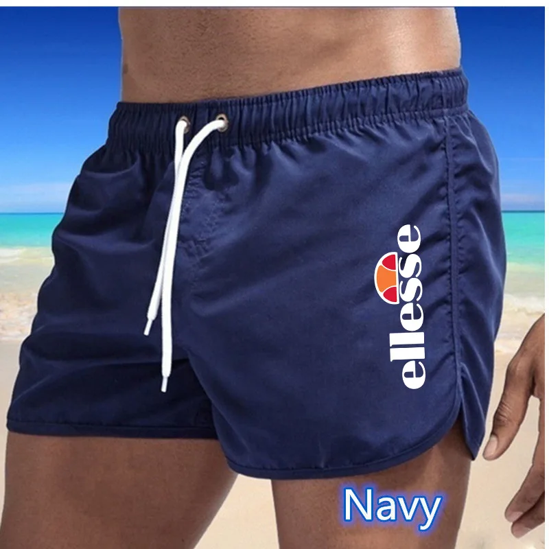 Brands Men\'s Beach Shorts Quick Dry Material Fitness Summer Swim Trunks Casual Sports Male Swimming Board