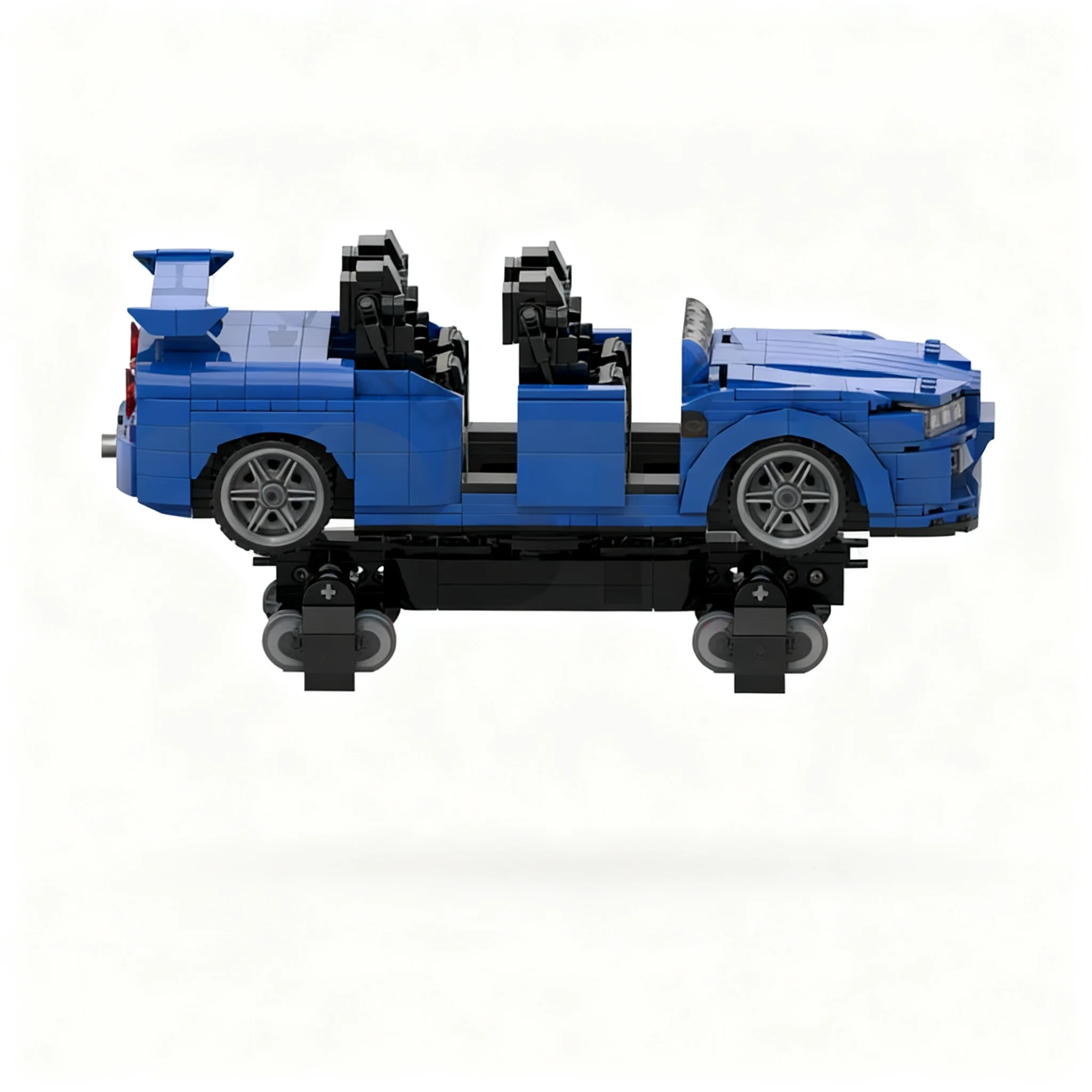 1343pcs MOC FAST FURIOUS HOLLYWOOD Drift Nissan Skyline Other Model Building Blocks Architecture Kids DIY Christmas Gift Toys