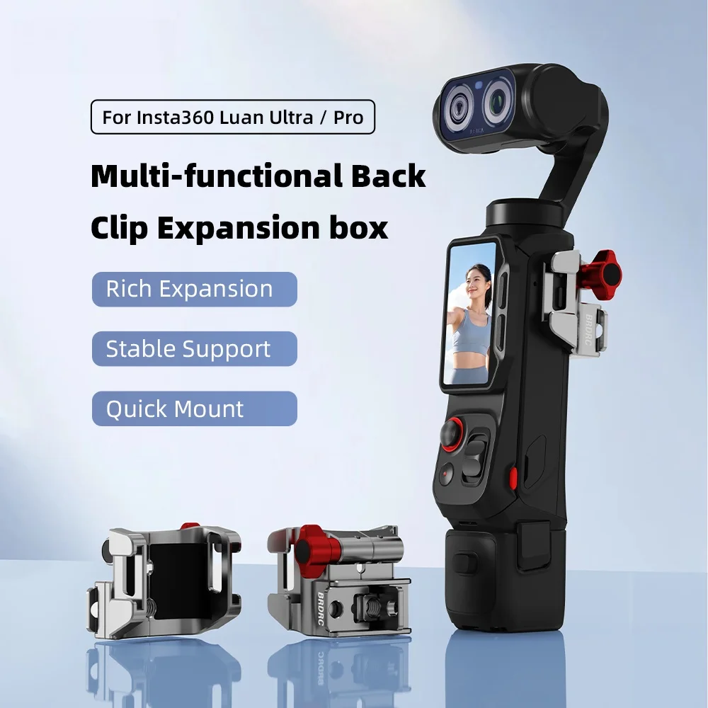 Multi-functional Back Clip Extension Frame for Insta360 Luna Pro/ Luna Ultra, Portable Camera Expansion Mount Holder