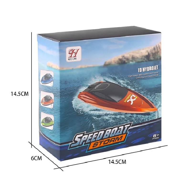 Mini barca RC da 2,4 g - 16 km/h Pool Shark Racer con caschetto - Giocattolo da bagno con attacco automatico per bambini dai 6 ai 12 anni, micro motoscafo da 10 cm