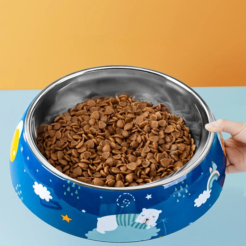 

Non-Slip Dog Bowl For Large Medium And Small Cats And Dogs Drinking Water Feeding Pet Bowl Stainless Steel Pet Food Bowl