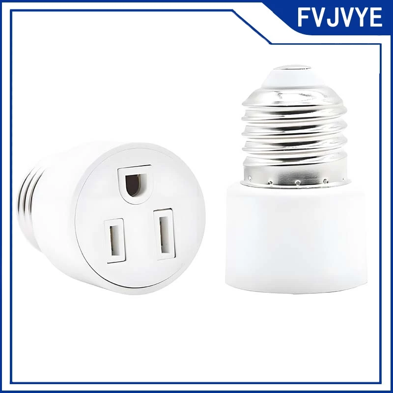 1/2/5pcs E27 Bulb to US EU Plug Light Fixture Bulb Base Lamp Socket Adapter Convert E27 Base to Regular US EU Plug .A2